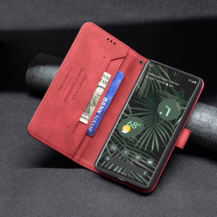 For Google Pixel 6 Pro Magnetic Clasp RFID Blocking Anti-Theft Leather Case with Holder & Card Slots & Wallet