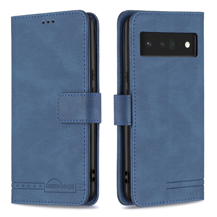 For Google Pixel 6 Pro Magnetic Clasp RFID Blocking Anti-Theft Leather Case with Holder & Card Slots & Wallet