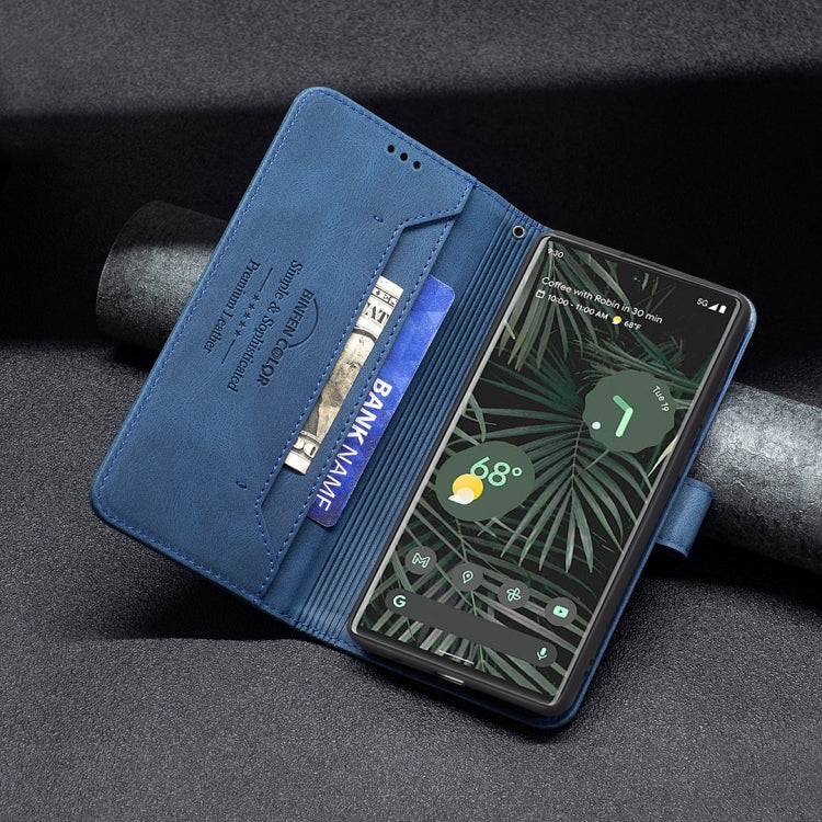 For Google Pixel 6 Pro Magnetic Clasp RFID Blocking Anti-Theft Leather Case with Holder & Card Slots & Wallet