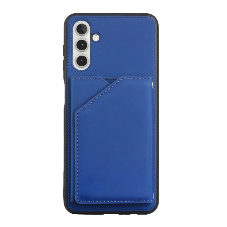 For Samsung Galaxy A13 5G Skin Feel PU + TPU + PC Back Cover Shockproof Phone Case with Card Slots & Holder & Photo Frame