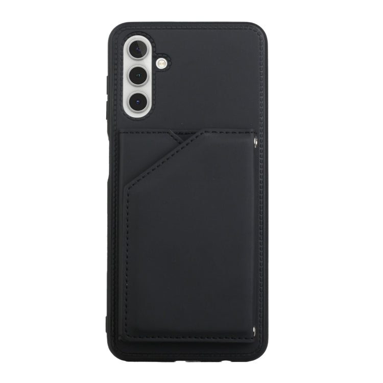 For Samsung Galaxy A13 5G Skin Feel PU + TPU + PC Back Cover Shockproof Phone Case with Card Slots & Holder & Photo Frame