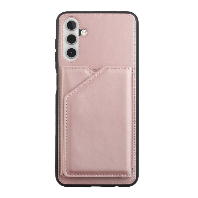 For Samsung Galaxy A13 5G Skin Feel PU + TPU + PC Back Cover Shockproof Phone Case with Card Slots & Holder & Photo Frame