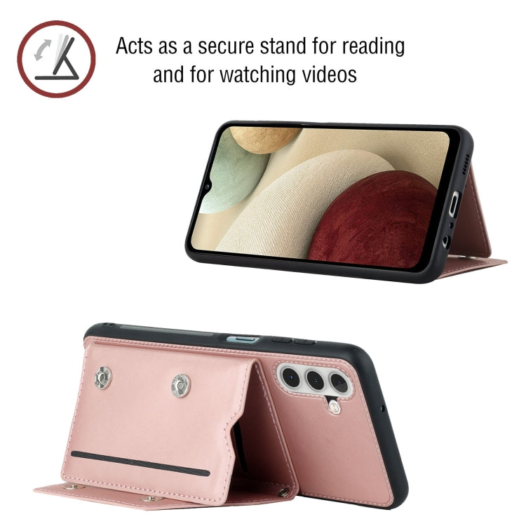 For Samsung Galaxy A13 5G Skin Feel PU + TPU + PC Back Cover Shockproof Phone Case with Card Slots & Holder & Photo Frame