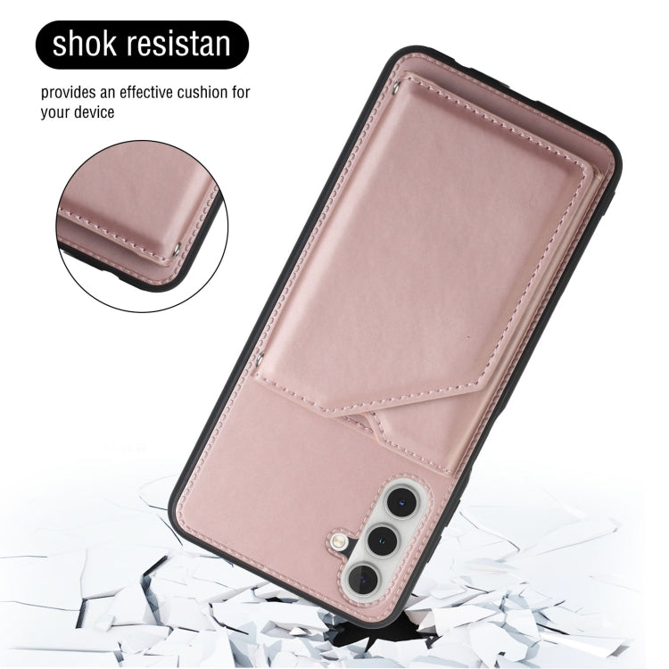 For Samsung Galaxy A13 5G Skin Feel PU + TPU + PC Back Cover Shockproof Phone Case with Card Slots & Holder & Photo Frame