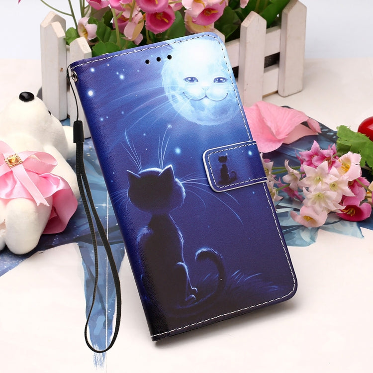 For Samsung Galaxy S22 5G Colored Drawing Pattern Plain Weave Leather Phone Case with Holder & Card Slot & Wallet & Lanyard