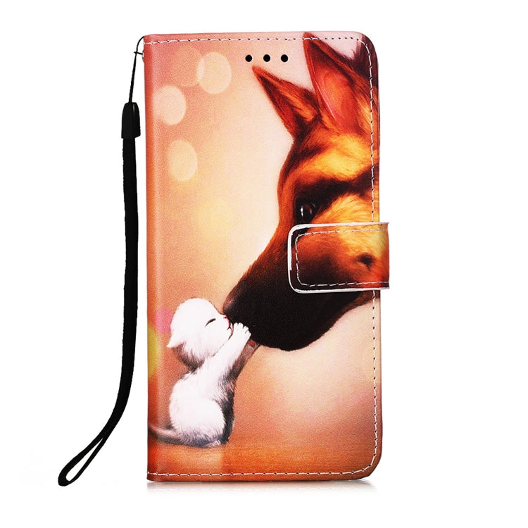 For Samsung Galaxy S22 Ultra 5G Colored Drawing Pattern Plain Weave Leather Phone Case with Holder & Card Slot & Wallet & Lanyard