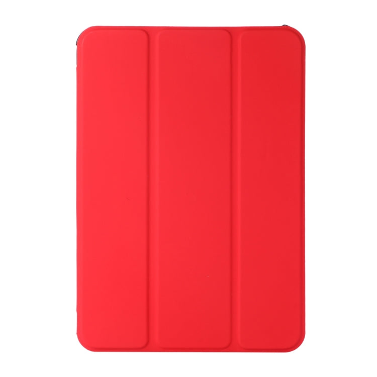 For iPad mini 6 3-folding Skin Texture Horizontal Flip TPU + PU Tablet Leather Case with Holder