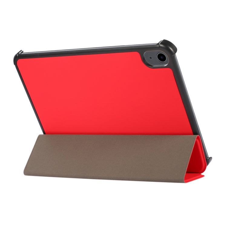 For iPad mini 6 3-folding Skin Texture Horizontal Flip TPU + PU Tablet Leather Case with Holder