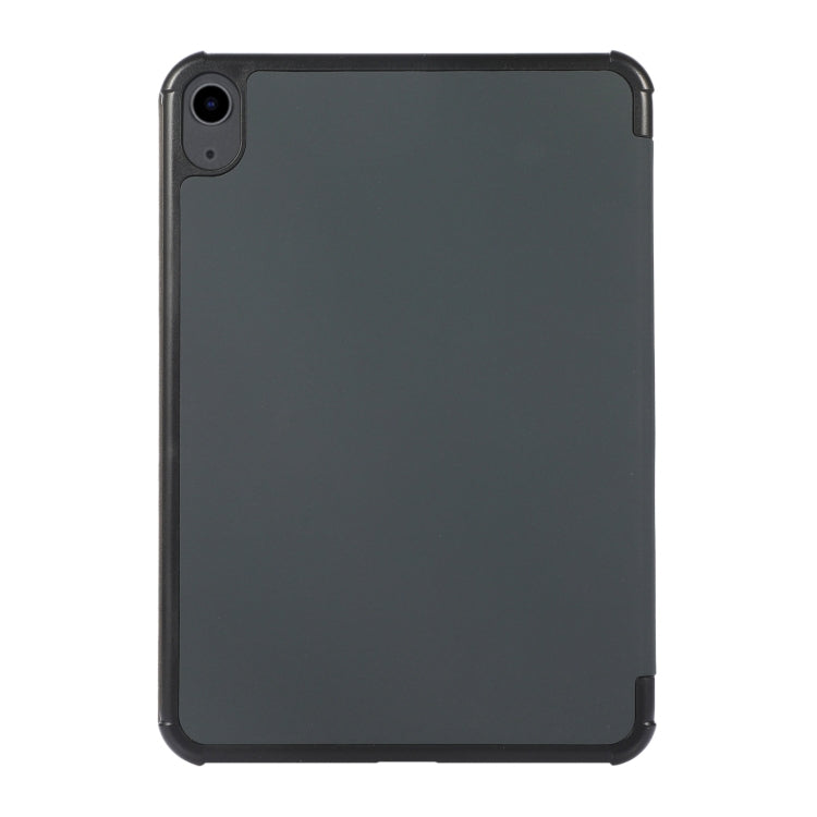 For iPad mini 6 3-folding Skin Texture Horizontal Flip TPU + PU Tablet Leather Case with Holder