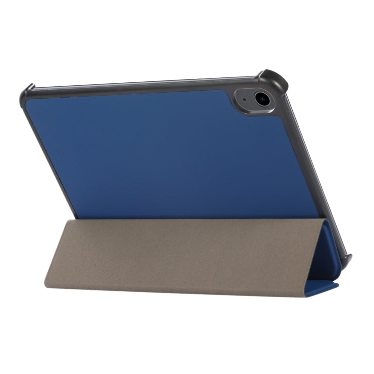 For iPad mini 6 3-folding Skin Texture Horizontal Flip TPU + PU Tablet Leather Case with Holder