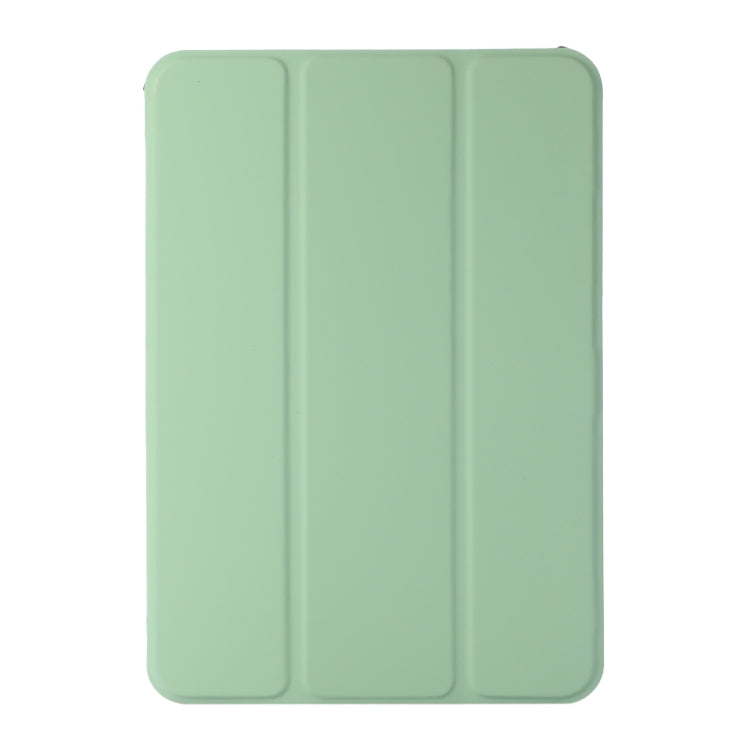 For iPad mini 6 3-folding Skin Texture Horizontal Flip TPU + PU Tablet Leather Case with Holder