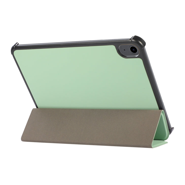 For iPad mini 6 3-folding Skin Texture Horizontal Flip TPU + PU Tablet Leather Case with Holder