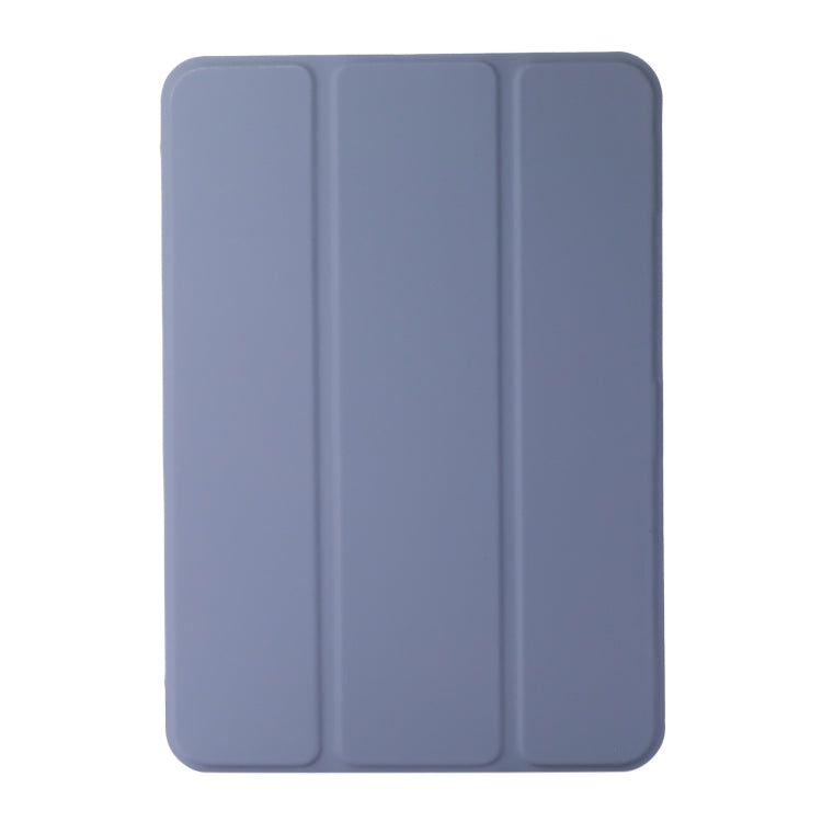 For iPad mini 6 3-folding Skin Texture Horizontal Flip TPU + PU Tablet Leather Case with Holder