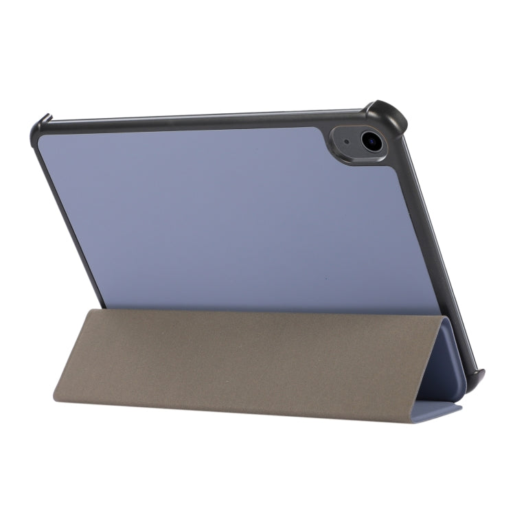 For iPad mini 6 3-folding Skin Texture Horizontal Flip TPU + PU Tablet Leather Case with Holder