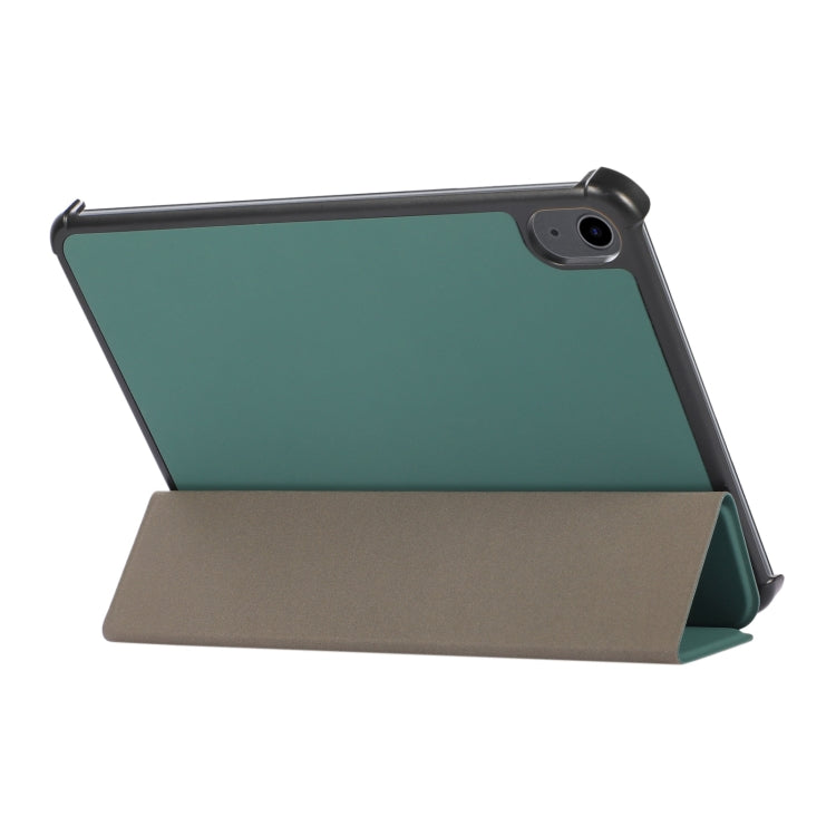 For iPad mini 6 3-folding Skin Texture Horizontal Flip TPU + PU Tablet Leather Case with Holder