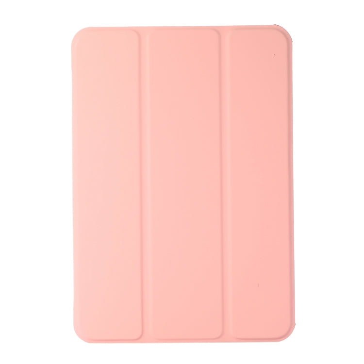 For iPad mini 6 3-folding Skin Texture Horizontal Flip TPU + PU Tablet Leather Case with Holder