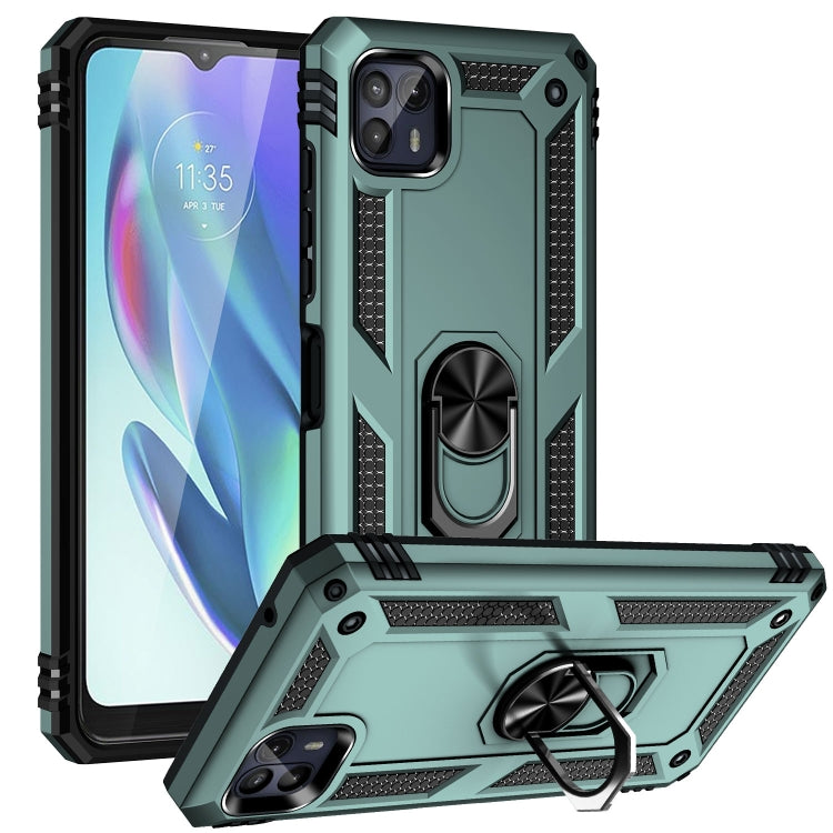 For Motorola Moto G50 5G Shockproof TPU + PC Protective Phone Case with 360 Degree Rotating Holder