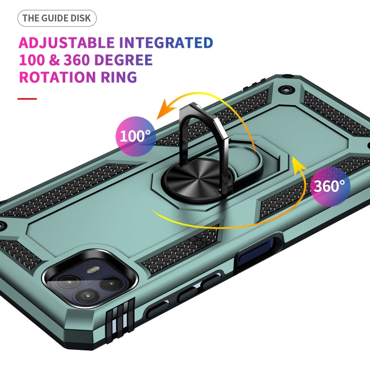 For Motorola Moto G50 5G Shockproof TPU + PC Protective Phone Case with 360 Degree Rotating Holder