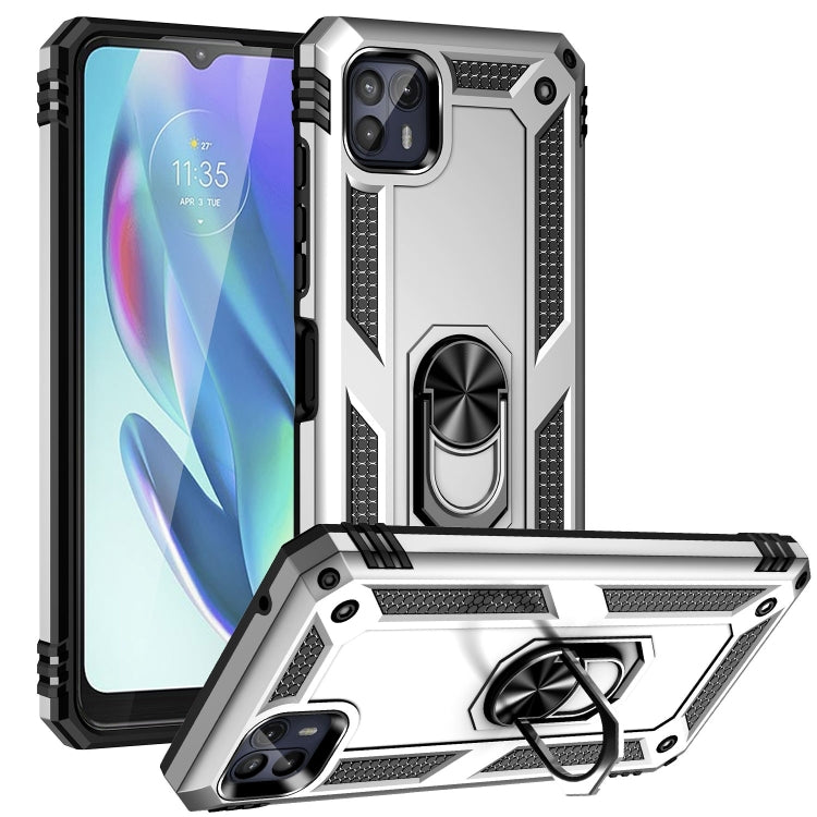 For Motorola Moto G50 5G Shockproof TPU + PC Protective Phone Case with 360 Degree Rotating Holder