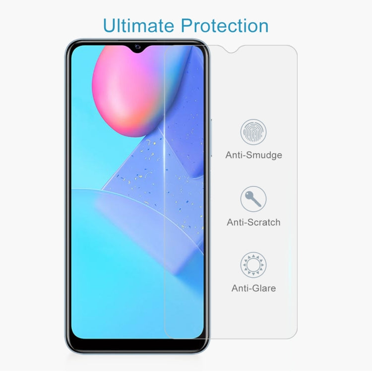 For vivo Y12S 2021 / Y15A / Y15S 10 PCS 0.26mm 9H 2.5D Tempered Glass Film