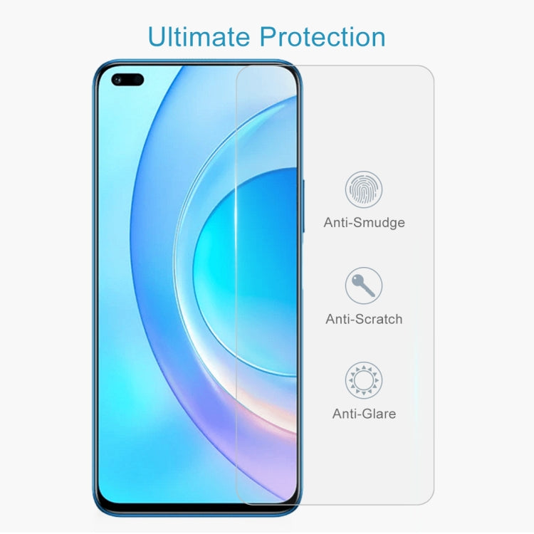 For Honor 50 Lite 10 PCS 0.26mm 9H 2.5D Tempered Glass Film
