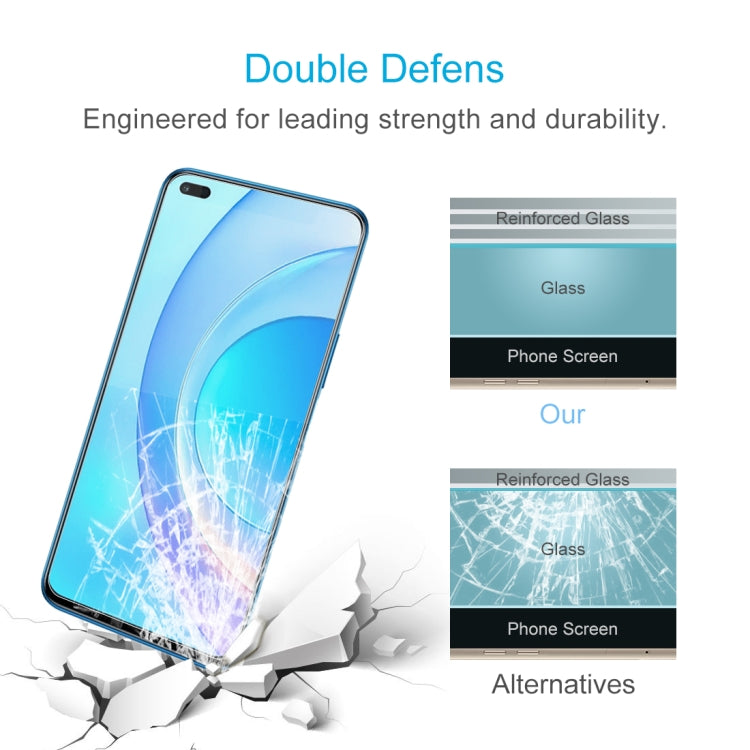 For Honor 50 Lite 10 PCS 0.26mm 9H 2.5D Tempered Glass Film