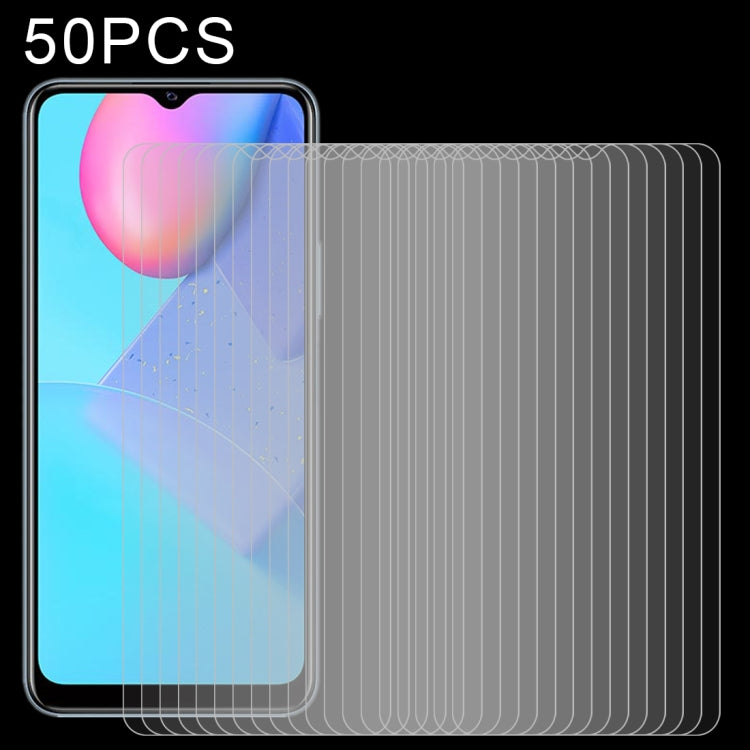 For vivo Y12S 2021 / Y15A / Y15S 50 PCS 0.26mm 9H 2.5D Tempered Glass Film