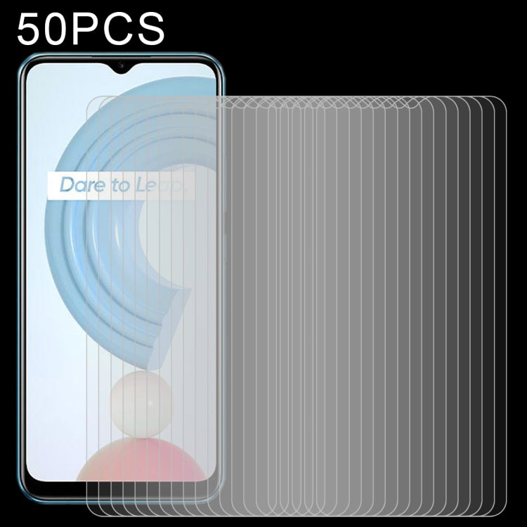 For OPPO Realme C21Y 50 PCS 0.26mm 9H 2.5D Tempered Glass Film