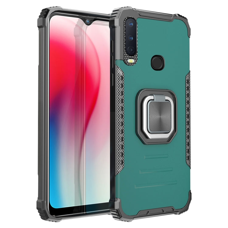 For vivo Y17 / Y12 / Y15 / Y11 2019 / Y5 2020 Fierce Warrior Series Armor Aluminum Alloy + TPU Phone Case with Ring Holder