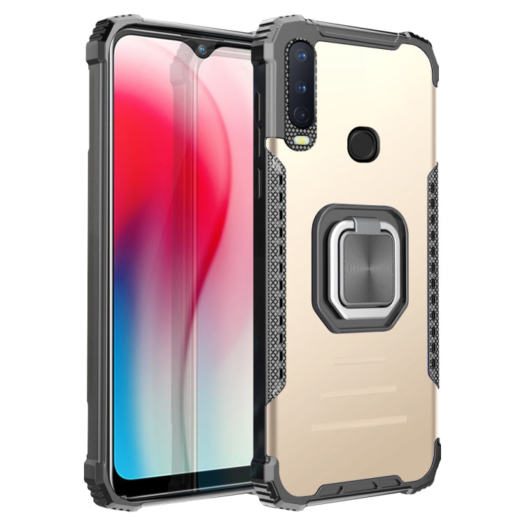 For vivo Y17 / Y12 / Y15 / Y11 2019 / Y5 2020 Fierce Warrior Series Armor Aluminum Alloy + TPU Phone Case with Ring Holder