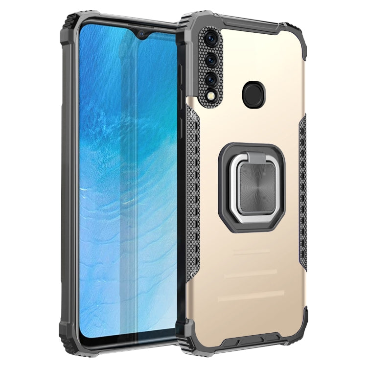 For vivo Y19 Fierce Warrior Series Armor Aluminum Alloy + TPU Phone Case with Ring Holder