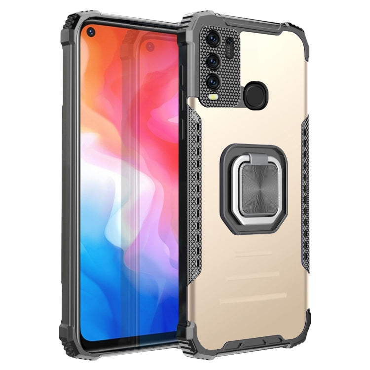 For vivo Y50 / Y30 Fierce Warrior Series Armor Aluminum Alloy + TPU Phone Case with Ring Holder