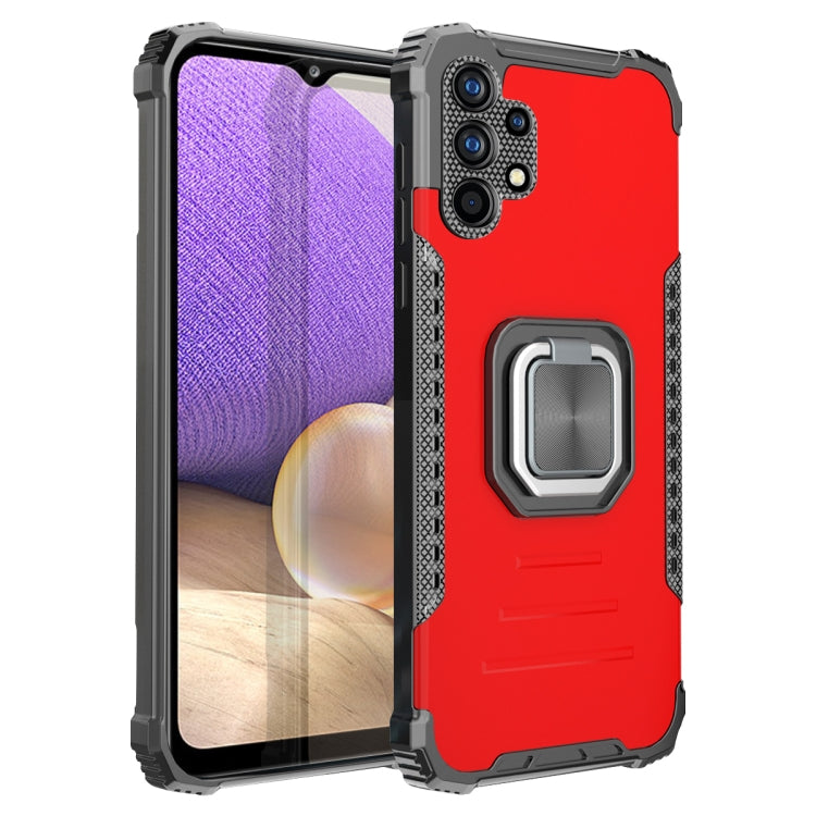 For Samsung Galaxy A32 5G Fierce Warrior Series Armor Aluminum Alloy + TPU Phone Case with Ring Holder