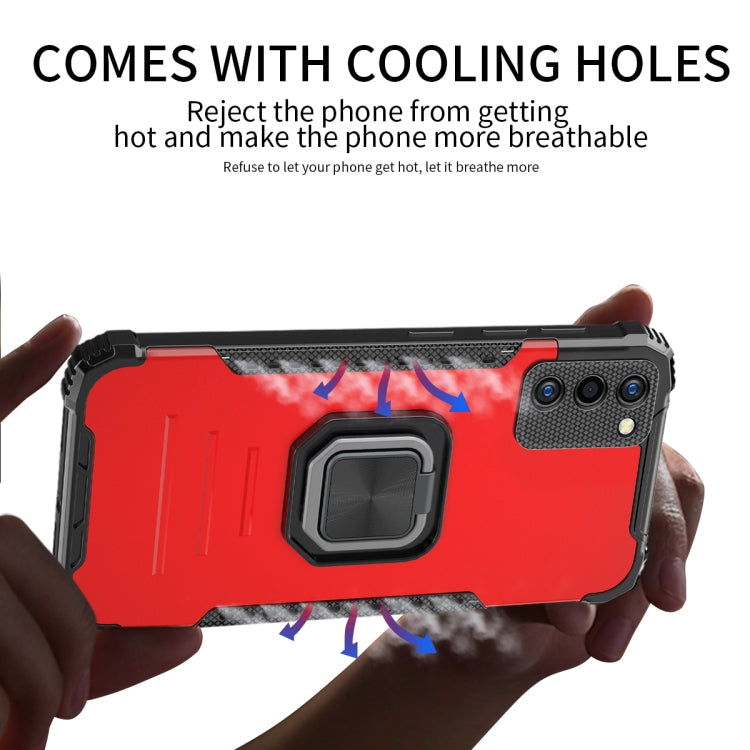 For Samsung Galaxy A32 5G Fierce Warrior Series Armor Aluminum Alloy + TPU Phone Case with Ring Holder