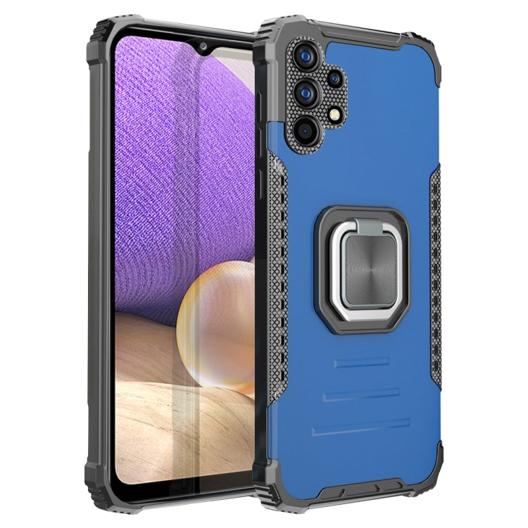 For Samsung Galaxy A32 5G Fierce Warrior Series Armor Aluminum Alloy + TPU Phone Case with Ring Holder