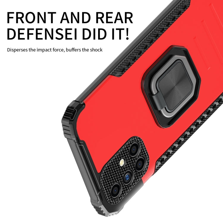 For Samsung Galaxy A21s Fierce Warrior Series Armor Aluminum Alloy + TPU Phone Case with Ring Holder