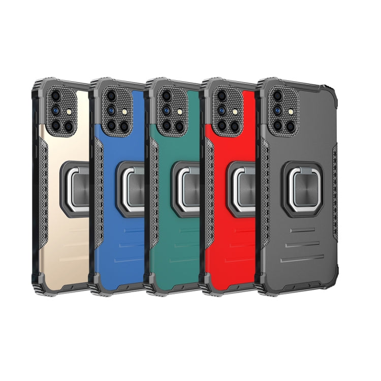 For Samsung Galaxy A51 5G Fierce Warrior Series Armor Aluminum Alloy + TPU Phone Case with Ring Holder