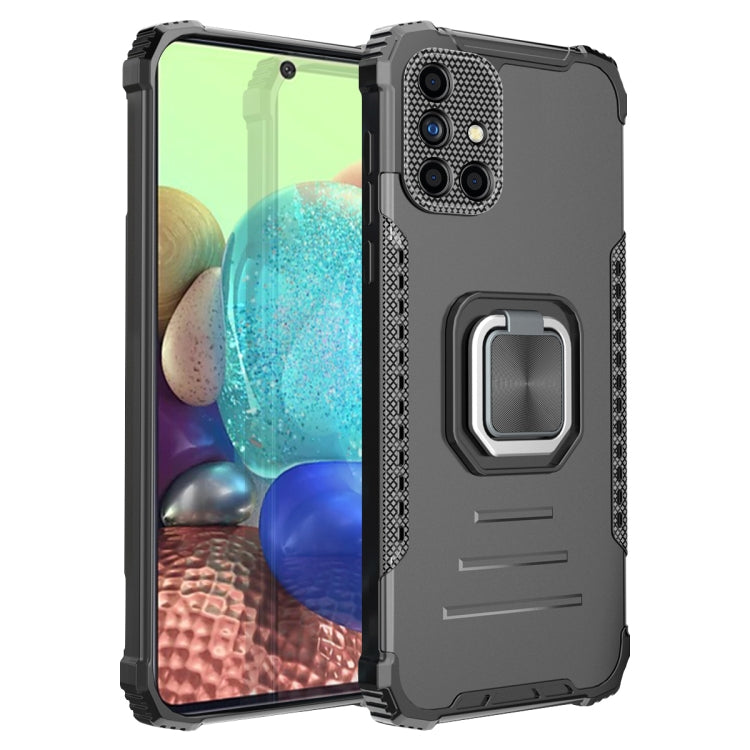 For Samsung Galaxy A71 4G Fierce Warrior Series Armor Aluminum Alloy + TPU Phone Case with Ring Holder