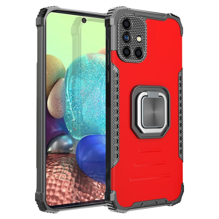 For Samsung Galaxy A71 4G Fierce Warrior Series Armor Aluminum Alloy + TPU Phone Case with Ring Holder