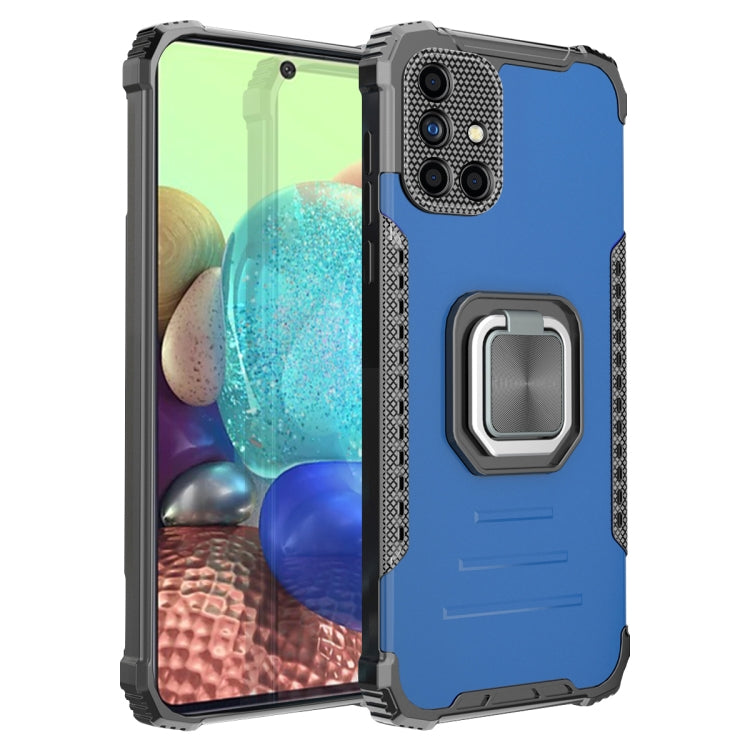For Samsung Galaxy A71 4G Fierce Warrior Series Armor Aluminum Alloy + TPU Phone Case with Ring Holder