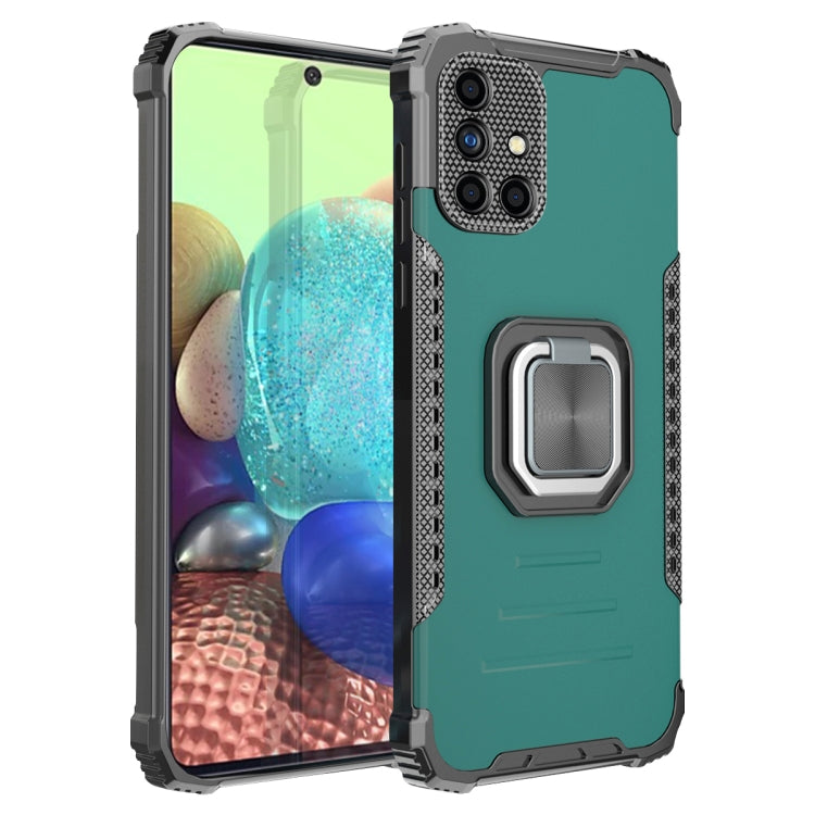 For Samsung Galaxy A71 4G Fierce Warrior Series Armor Aluminum Alloy + TPU Phone Case with Ring Holder