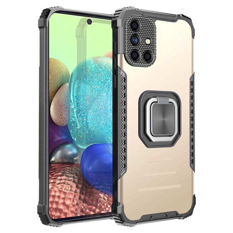 For Samsung Galaxy A71 4G Fierce Warrior Series Armor Aluminum Alloy + TPU Phone Case with Ring Holder