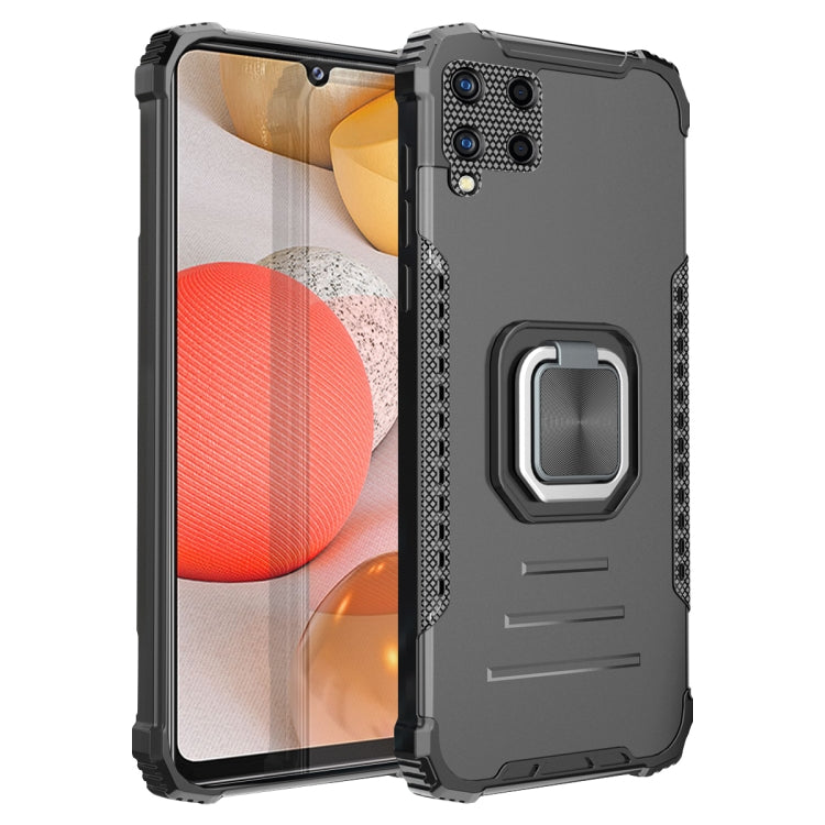 For Samsung Galaxy A42 Fierce Warrior Series Armor Aluminum Alloy + TPU Phone Case with Ring Holder