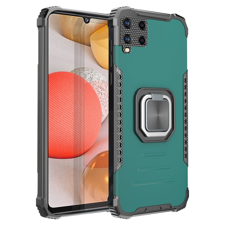 For Samsung Galaxy A42 Fierce Warrior Series Armor Aluminum Alloy + TPU Phone Case with Ring Holder