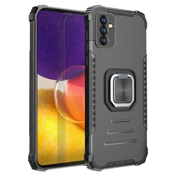 For Samsung Galaxy A82 5G Fierce Warrior Series Armor Aluminum Alloy + TPU Phone Case with Ring Holder