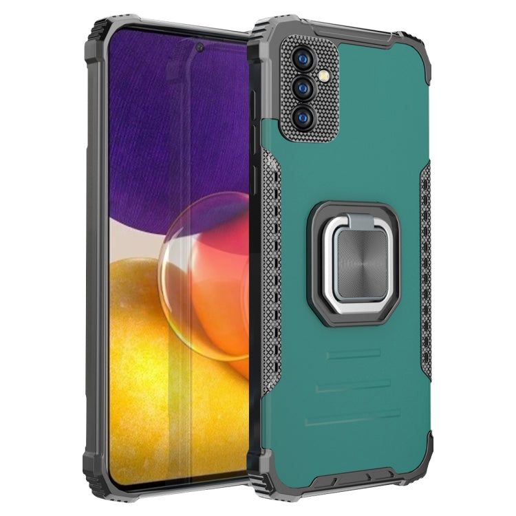 For Samsung Galaxy A82 5G Fierce Warrior Series Armor Aluminum Alloy + TPU Phone Case with Ring Holder