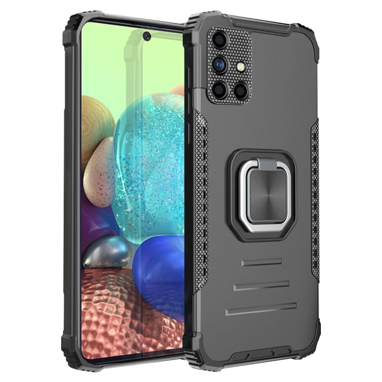 For Samsung Galaxy A71 5G Fierce Warrior Series Armor Aluminum Alloy + TPU Phone Case with Ring Holder