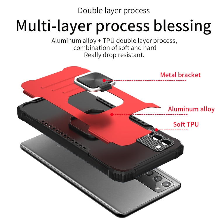 For Samsung Galaxy A71 5G Fierce Warrior Series Armor Aluminum Alloy + TPU Phone Case with Ring Holder