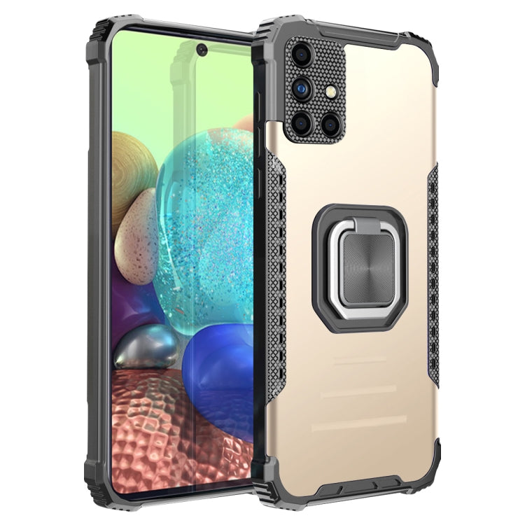 For Samsung Galaxy A71 5G Fierce Warrior Series Armor Aluminum Alloy + TPU Phone Case with Ring Holder