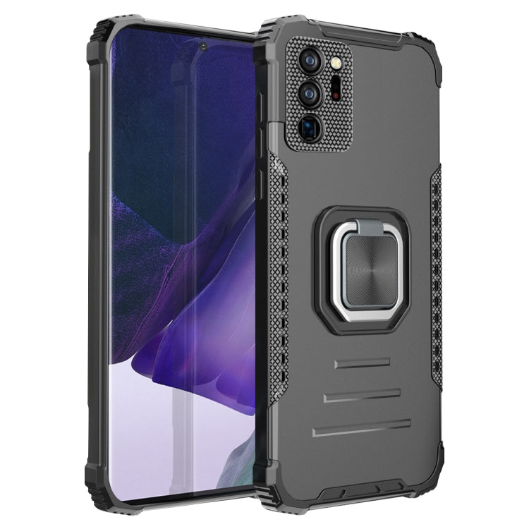 For Samsung Galaxy Note20 Ultra Fierce Warrior Series Armor Aluminum Alloy + TPU Phone Case with Ring Holder